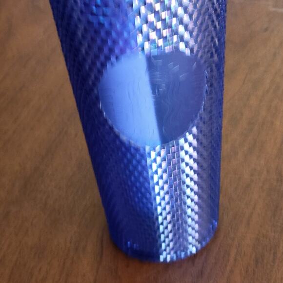 Walt Disneyworld 50th Anniversary Starbucks Studded Tumbler with Straw Blue - Picture 2 of 11